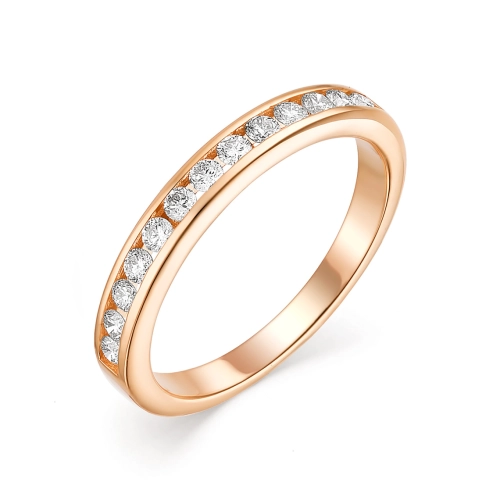 Обручальное кольцо из золота 585 пробы с бриллиантами