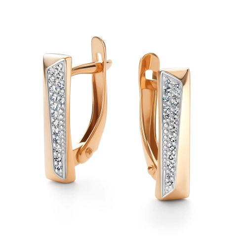 Серьги из золота 585 пробы с бриллиантами