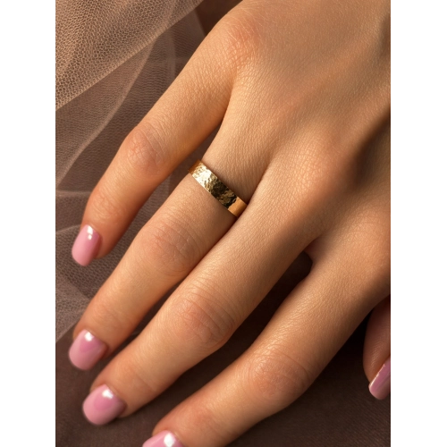 Обручальное кольцо из желтого золота 585 пробы