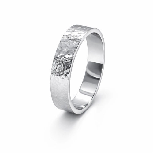 Обручальное кольцо из белого золота 585 пробы