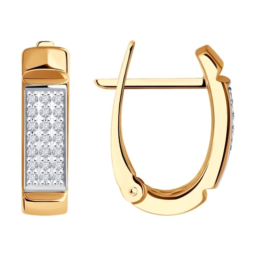 Серьги из золота 585 пробы с бриллиантами