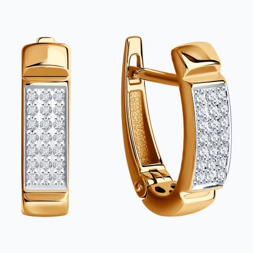 Серьги из золота 585 пробы с бриллиантами