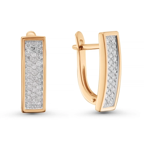 Серьги из золота 585 пробы с бриллиантами