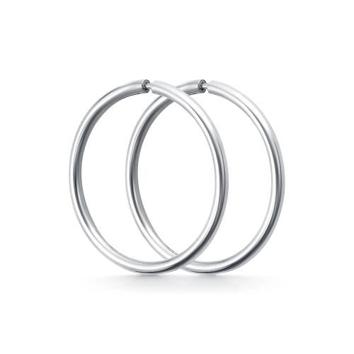 Серьги конго из серебра 925 пробы