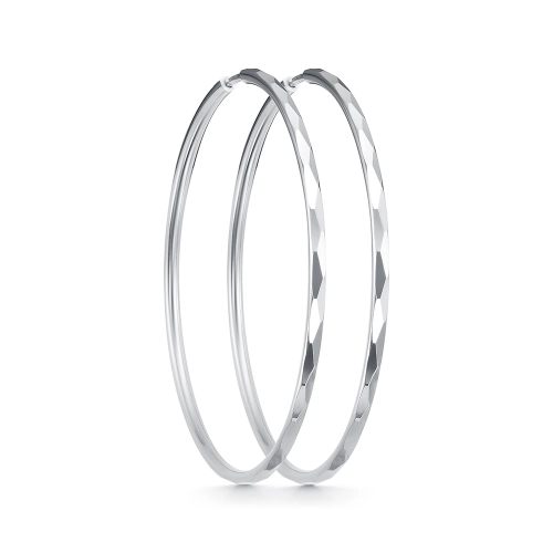 Серьги конго из серебра 925 пробы