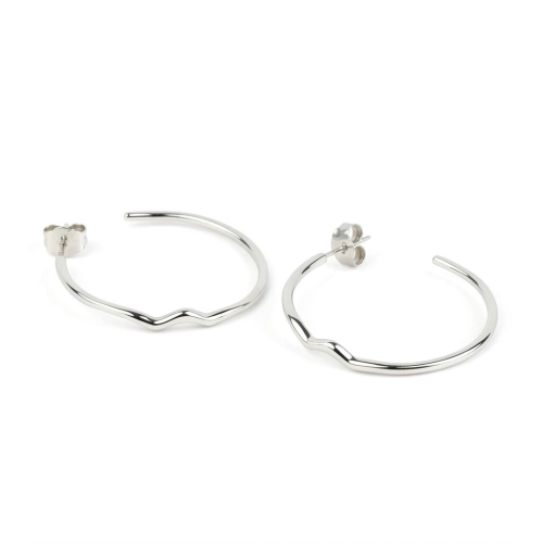 Серьги конго из серебра 925 пробы