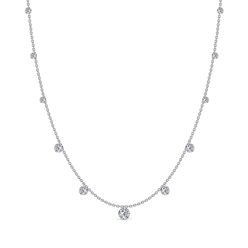 Колье из серебра 925 пробы с фианитами