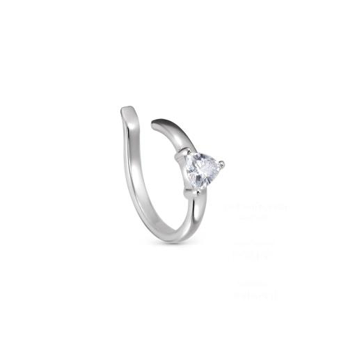 Серьга (925) фианит каффа
