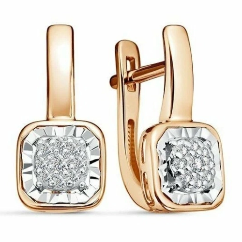 Серьги из золота 585 пробы с бриллиантами