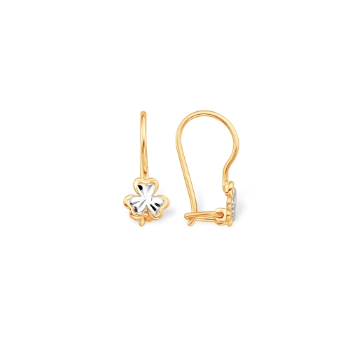 Серьги петельки из золота 585 пробы