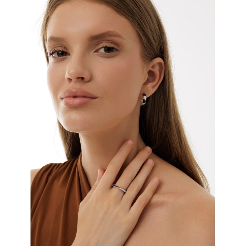 Серьги из серебра 925 пробы с цветными цирконами