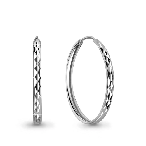 Серьги конго из серебра 925 пробы