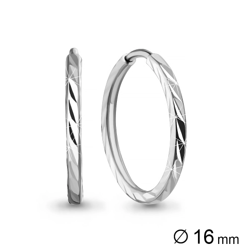 Серьги конго из серебра 925 пробы