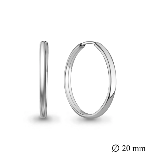 Серьги конго из серебра 925 пробы