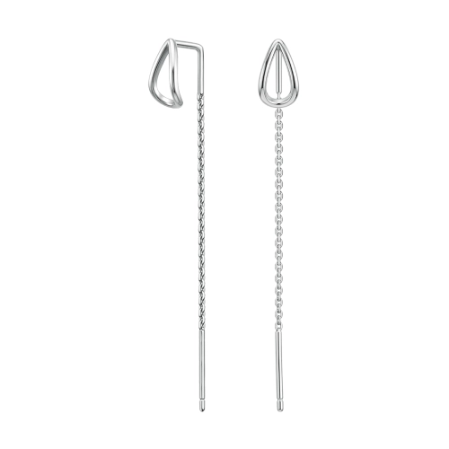 Серьги продевки из серебра 925 пробы