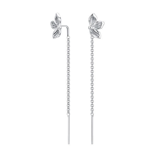 Серьги продевки из серебра 925 пробы