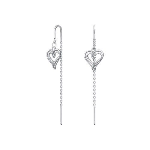 Серьги продевки из серебра 925 пробы