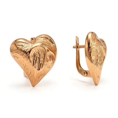 Серьги из серебра 925 пробы с позолотой