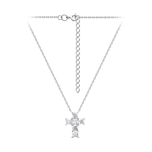 Колье из серебра 925 пробы с фианитами