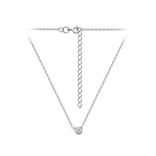 Колье из серебра 925 пробы с фианитами