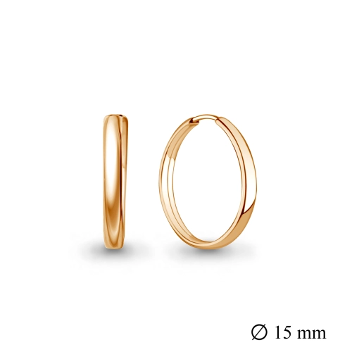 Серьги конго из золота 585 пробы