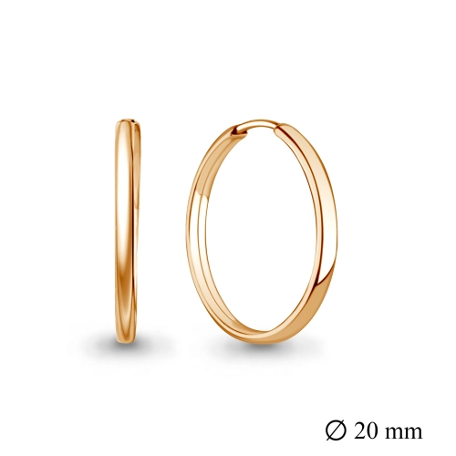 Серьги конго из золота 585 пробы
