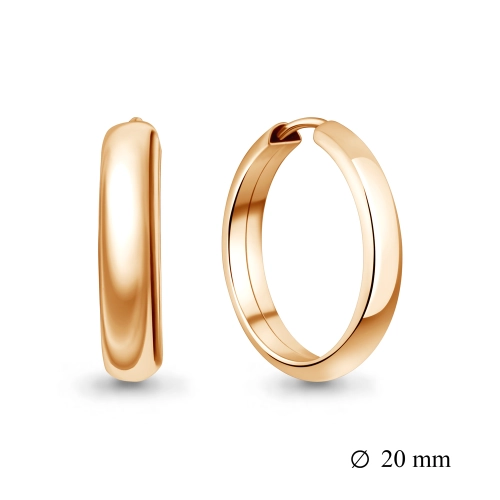 Серьги конго из золота 585 пробы