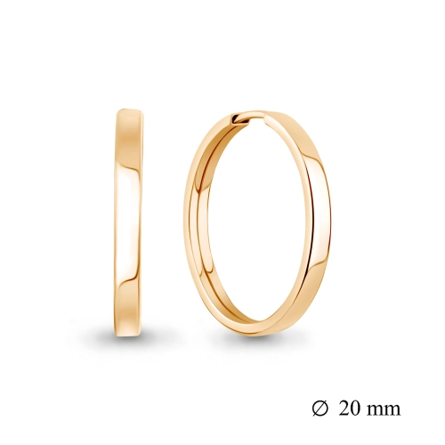 Серьги конго из золота 585 пробы