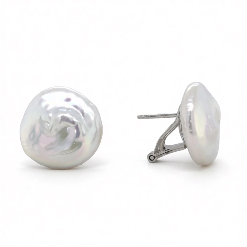 Серьги из серебра 925 пробы с жемчугом