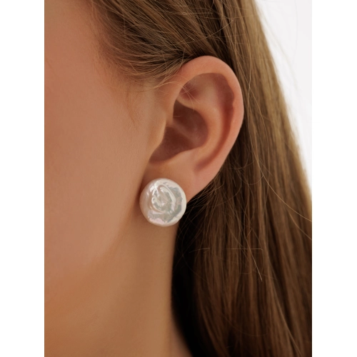 Серьги из серебра 925 пробы с жемчугом