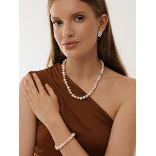 Серьги из серебра 925 пробы с жемчугом