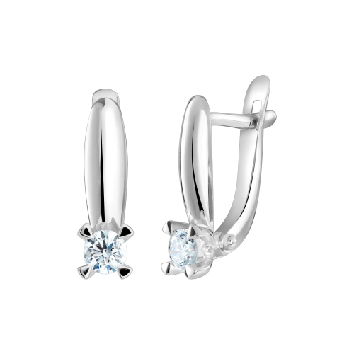 Серьги (925) бриллиант выращенный