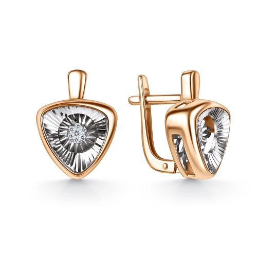 Серьги из золота 585 пробы с бриллиантами