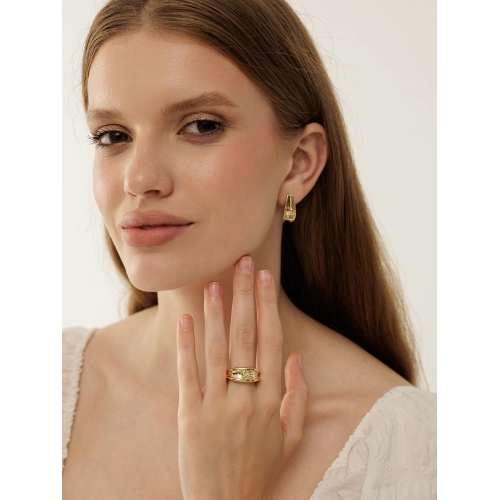 Серьги (585 ж) бриллианит цветной