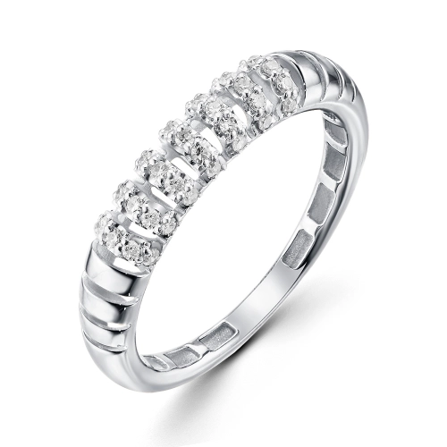 Кольцо из белого золота 585 пробы с бриллиантами