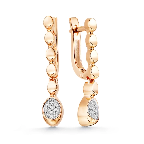 Серьги из золота 585 пробы с бриллиантами