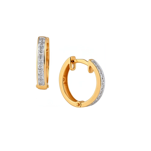 Серьги из золота 375 пробы с фианитами