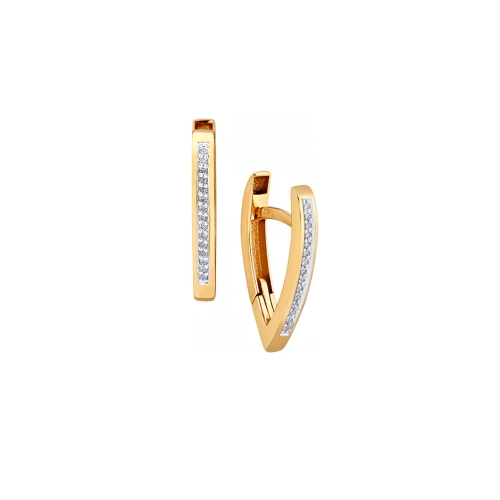Серьги из золота 375 пробы с фианитами
