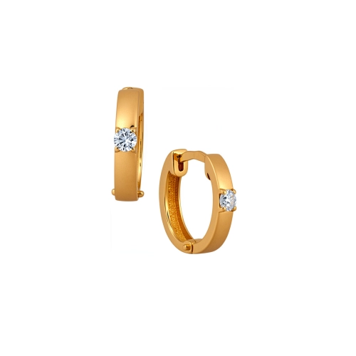 Серьги из золота 375 пробы с фианитами