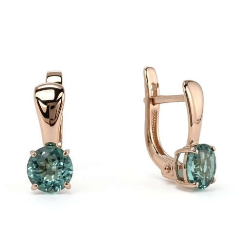 Серьги из золота 585 пробы с аметистами