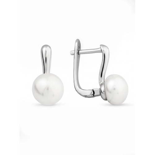 Серьги из серебра 925 пробы с жемчугом