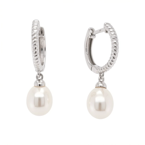 Серьги из серебра 925 пробы с жемчугом