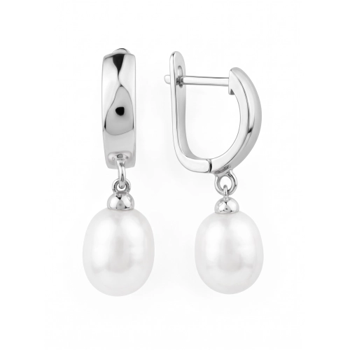 Серьги из серебра 925 пробы с жемчугом
