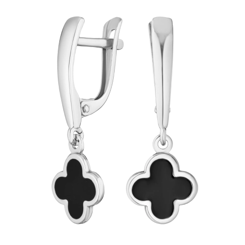 Серьги из серебра 925 пробы с эмалью