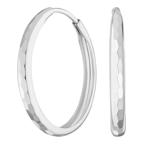 Серьги конго из серебра 925 пробы