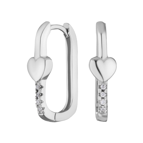Серьги из серебра 925 пробы с цирконами