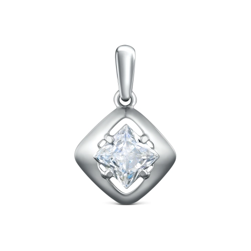 Подвеска из серебра 925 пробы с фианитами