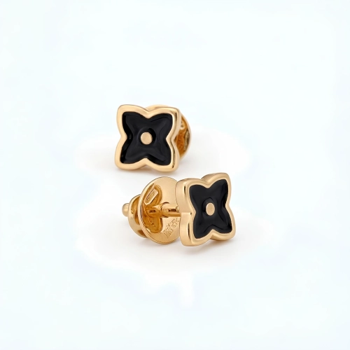 Серьги из золота 585 пробы с эмалью