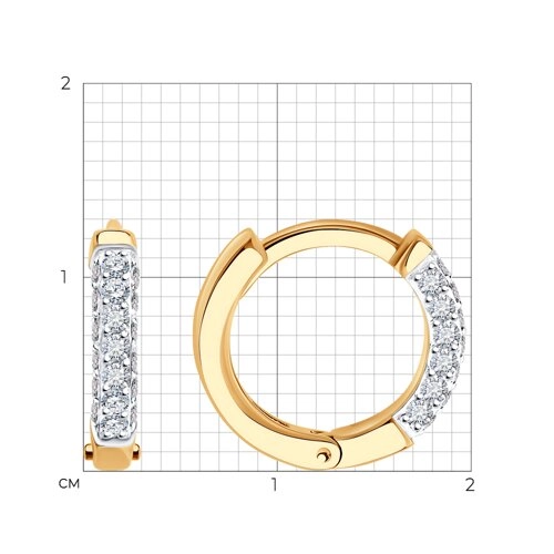 Серьги из золота 585 пробы с бриллиантами