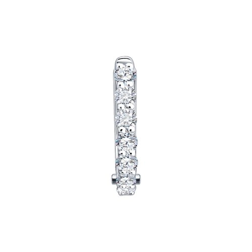 Серьга (585 б) алмаз синтетический